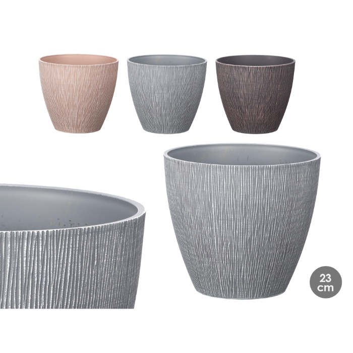 embossed-conic-pot-23cm-assorted-3-colours