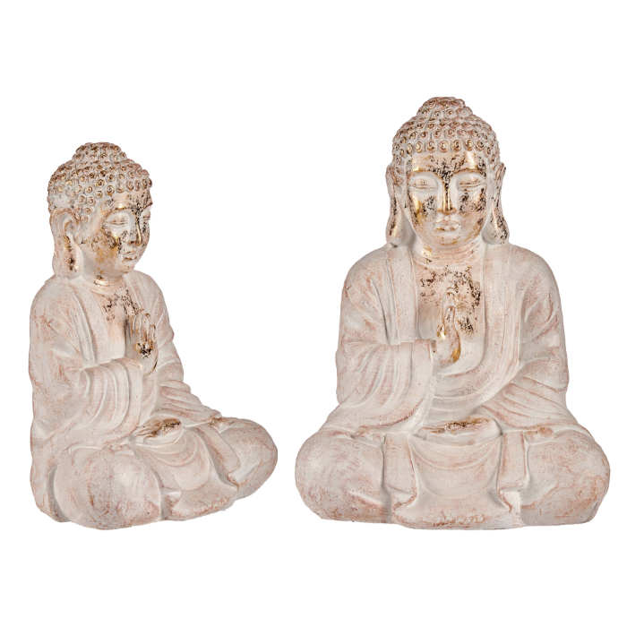 white-and-gold-polyresin-praying-buddha
