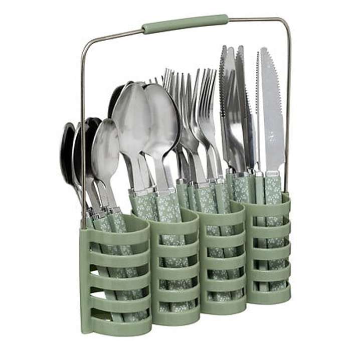 set-cutlery-24p-geo-rc-green