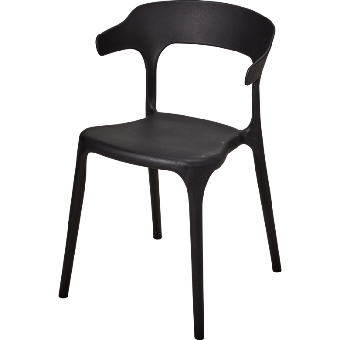 black-polypropylene-garden-chair