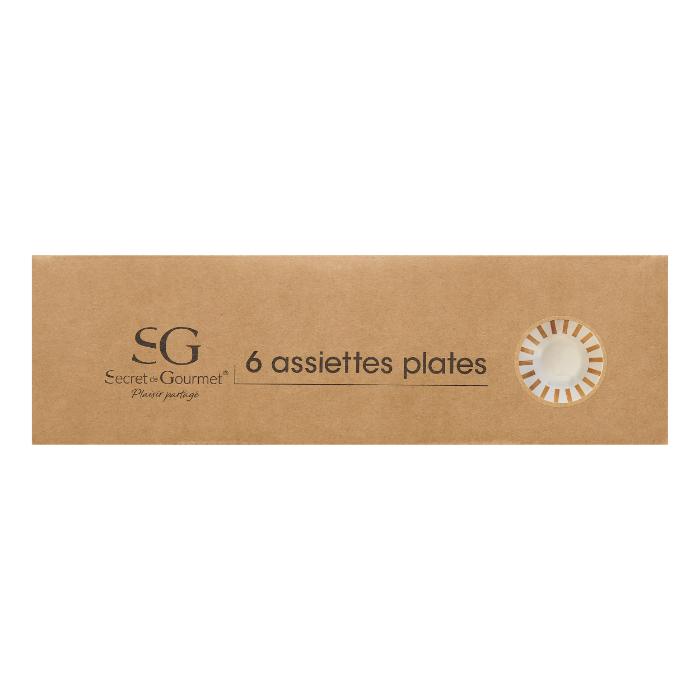 din-plate-cheri-ochre-d27sg-secret-de-gourmet-set-of-6