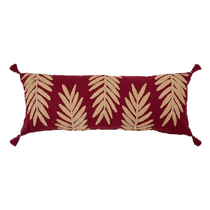 atmosphera-cushion-embroidered-leaf-yuca-30cm-x-80cm