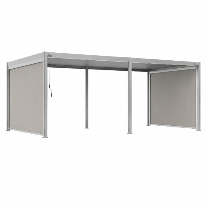 evora-freestanding-manual-bioclimatic-pergola-aluminum-clay-finish-with-two-blind