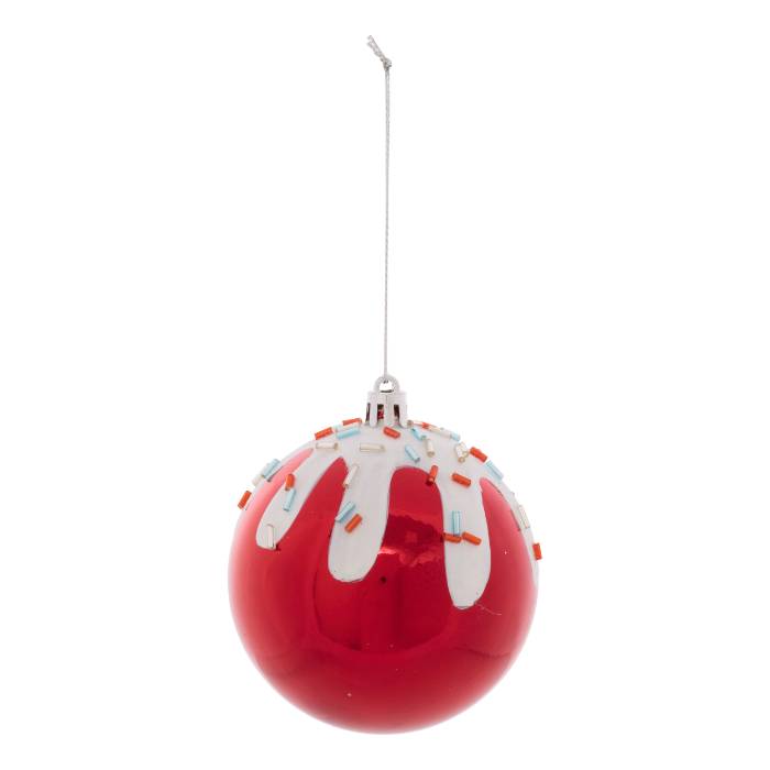 plastic-christmas-bauble-with-icing-effect-red-8-cm