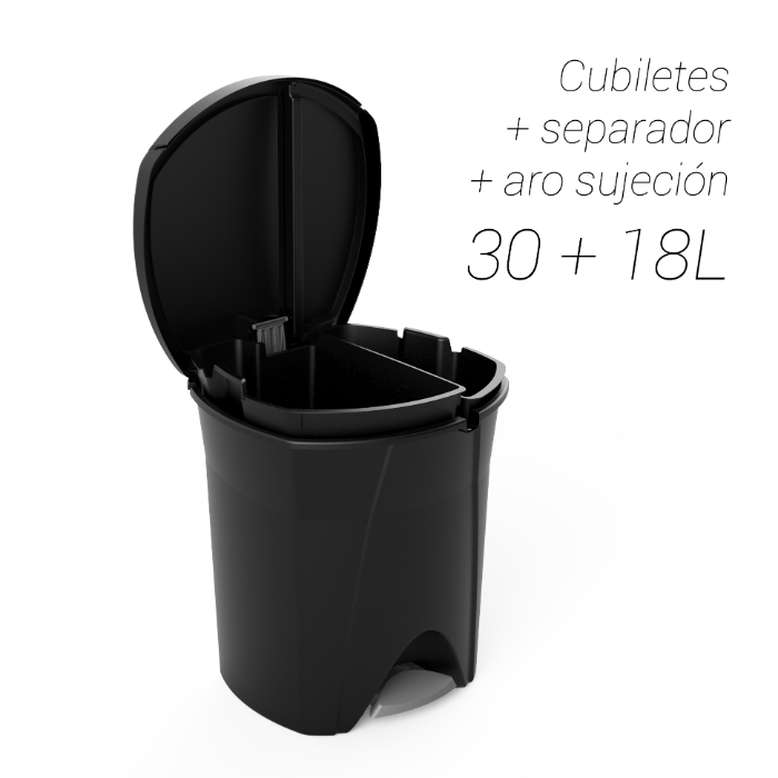 plastiken-pedal-bin-7l-black