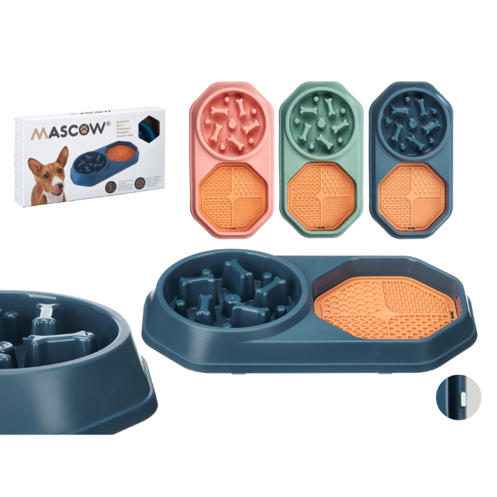 dog-bowl-double-feeder-slow-feeding-silicone-assorted-3