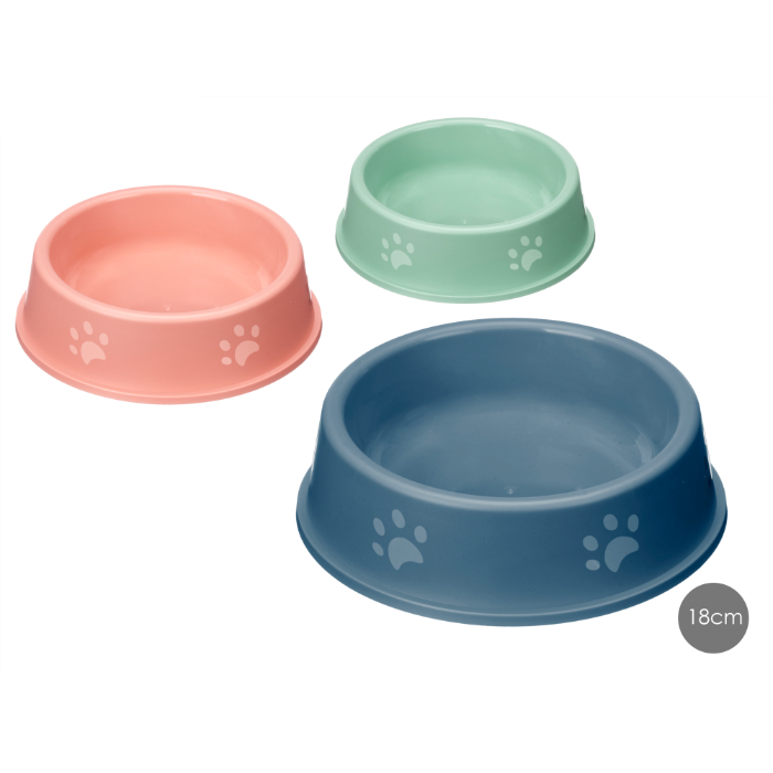 cat-bowl-plastic-feeder-18-cm-footprints-assorted-3