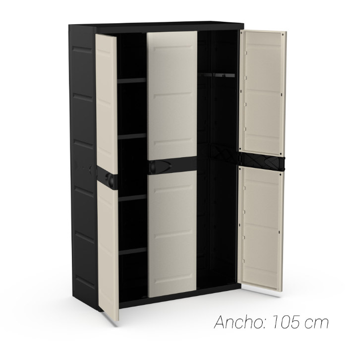 plastiken-105cm-titanium-black-wardrobe-cupboard
