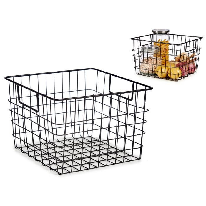 basket-with-handle-in-matt-black-steel