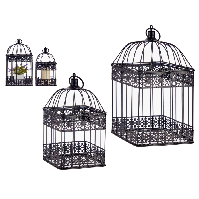 set-2-square-black-metal-cages