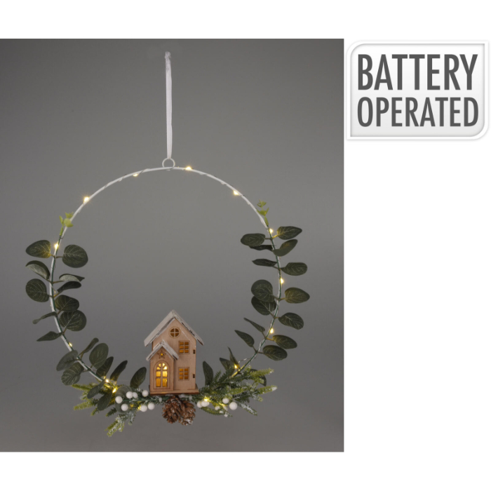 white-led-house-in-metal-ring-30-cm