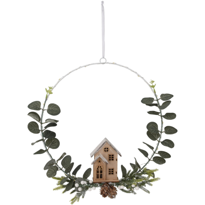 white-led-house-in-metal-ring-30-cm