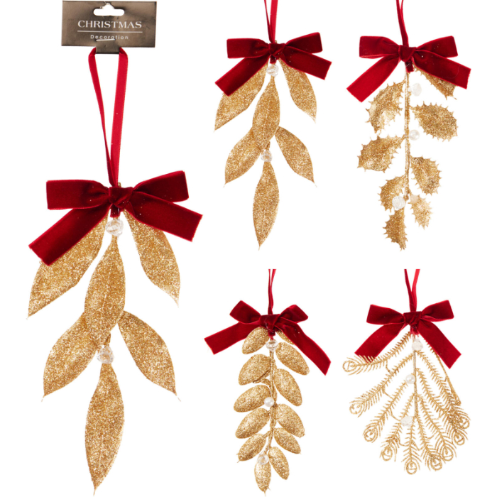 gold-leaf-hanging-decoration-with-red-bow
