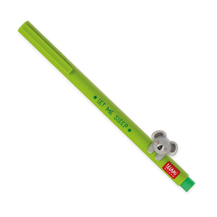 pen-gelwith-animal-decoration-koala-x-15-green-ink