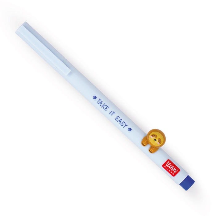 pen-gelwith-animal-decoration-sloth-x-15-blue-ink