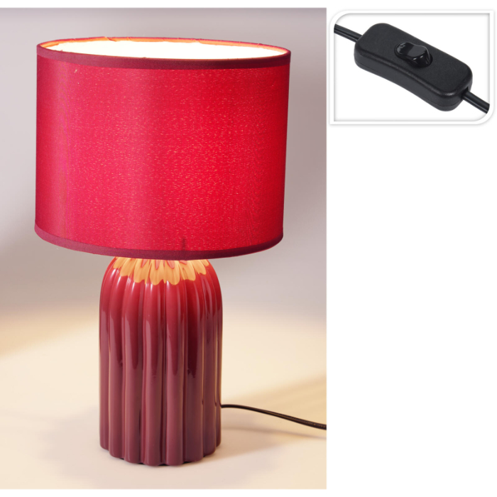 burgundy-ceramic-table-lamp-with-shade-–-38-cm
