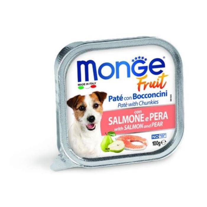 monge-dog-fruit-salmonpear-patechunks-100g