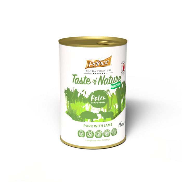 prince-taste-of-nature-pork-with-lamb-wet-dog-food-400g