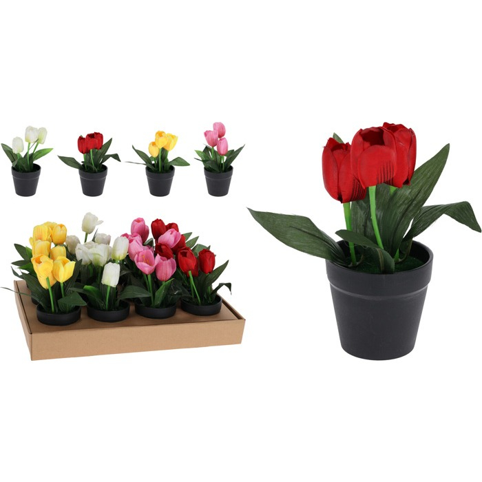 artificial-flower-in-black-pot