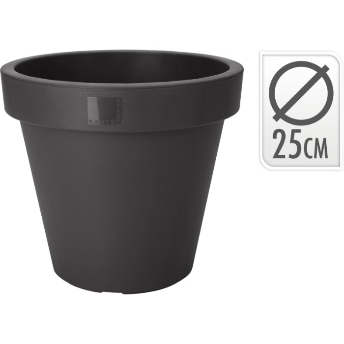 flowerpot-round-25cm-anthracit